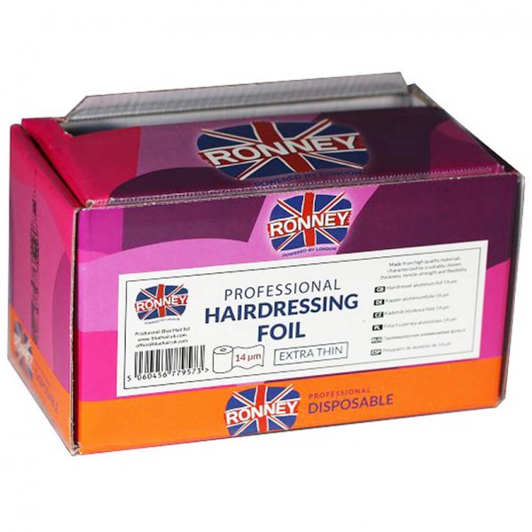 Ronney Professional Hairdressing Foil in Box 14 Microns